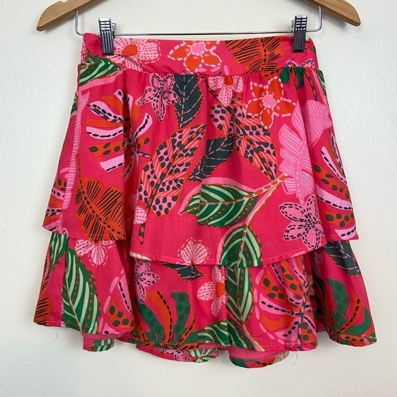 NWT CRYSTAL SKY TROPICAL PRINT TWO PIECE CROP TOP AND SKIRT SIZE SMALL - Picture 10 of 14